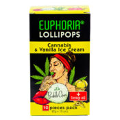 Euphoria Cannabis Sucettes Glace à la Vanille (12packs/masterbox)