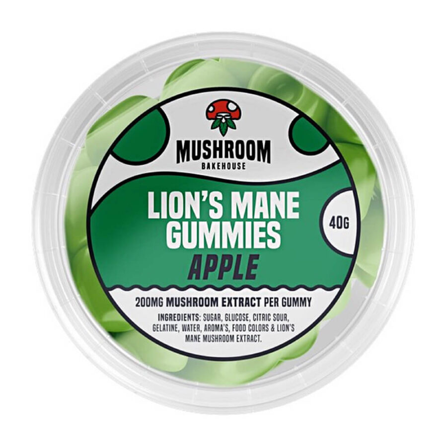 Mushroom Bakehouse Lion's Mane Bonbons Pomme 200mg Extrait de Champignon