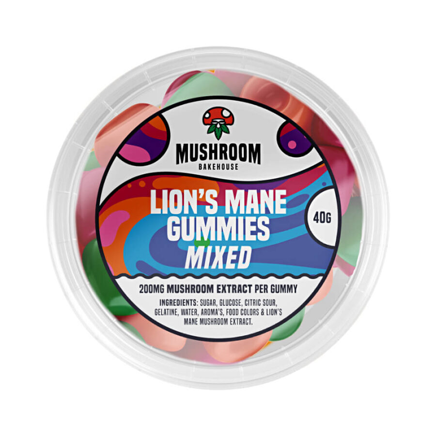 Mushroom Bakehouse Lion's Mane Bonbons Mixed 200mg Extrait de Champignon