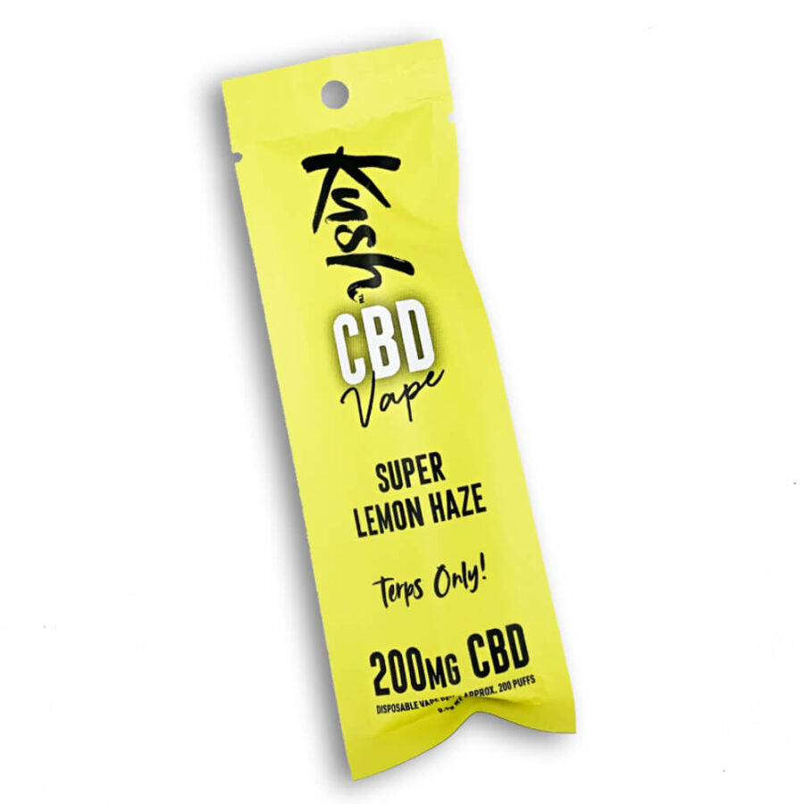 Kush CBD Puff Jetable Super Lemon Haze 200mg CBD (10pcs/boite)