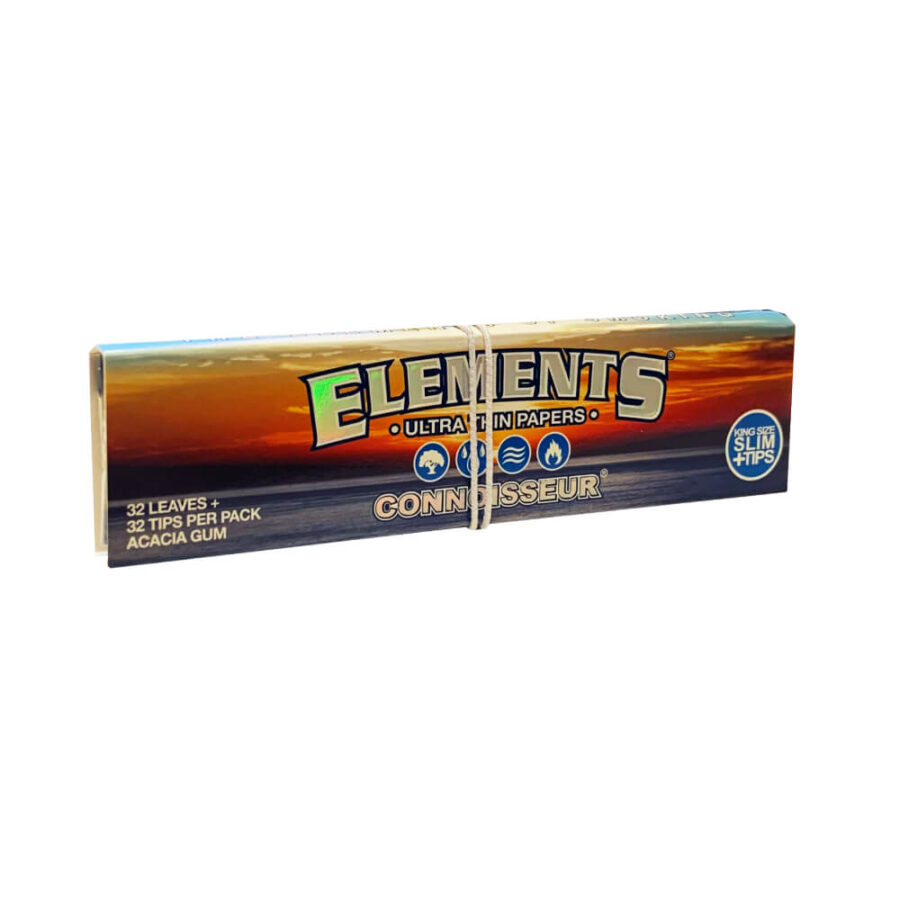 Elements Connoisseur Kingsize Slim Papiers à Rouler + Filtres (24pcs/présentoir)