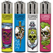 Clipper Lighters Portraits d'os (24pcs/display)