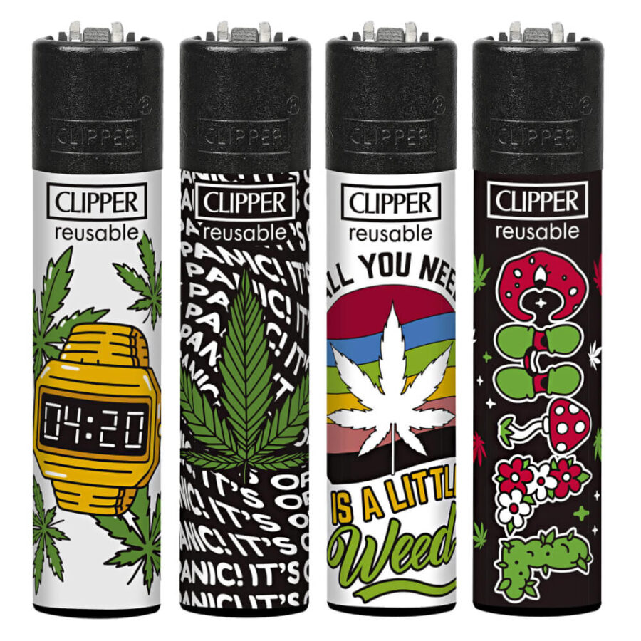 Briquets Clipper Weed Time (24pcs/display)