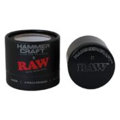 RAW Hammer Craft Grinder Noir Grand en Aluminium 4 Parties - 60mm
