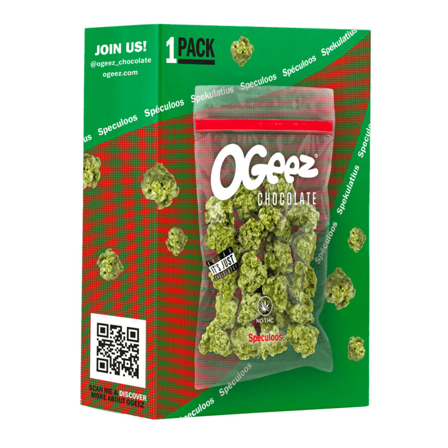 Ogeez 1-Pack Speculoos Schokolade in Cannabis-Form (35gr)