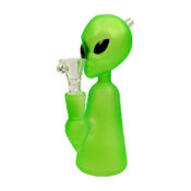Bong en Verre Epais Alien Vert 17cm