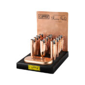Clipper Metal Briquets avec Giftbox Gold Rose (12pcs/présentoir)