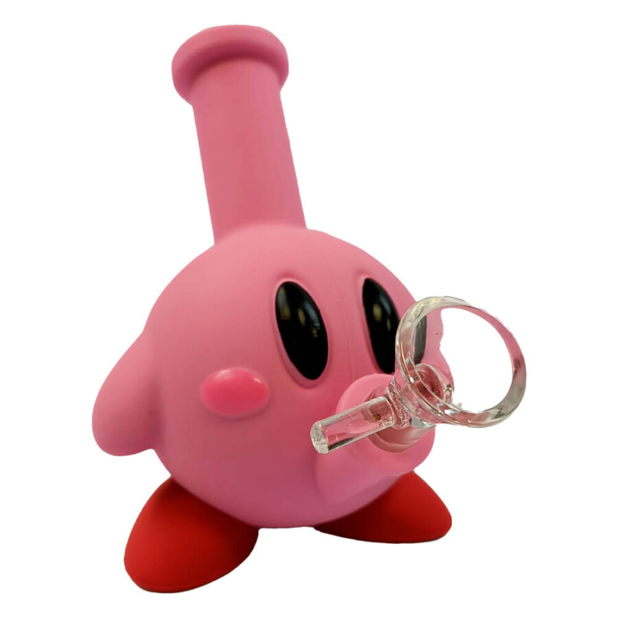 Bong en Silicone Créature Mignonne Rose avec Pièces Amovibles 14cm