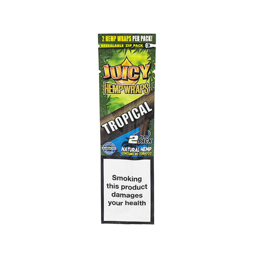 Juicy Jay's Hemp Wraps Papiers Blunt Chanvre Tropical (25pcs/présentoir)
