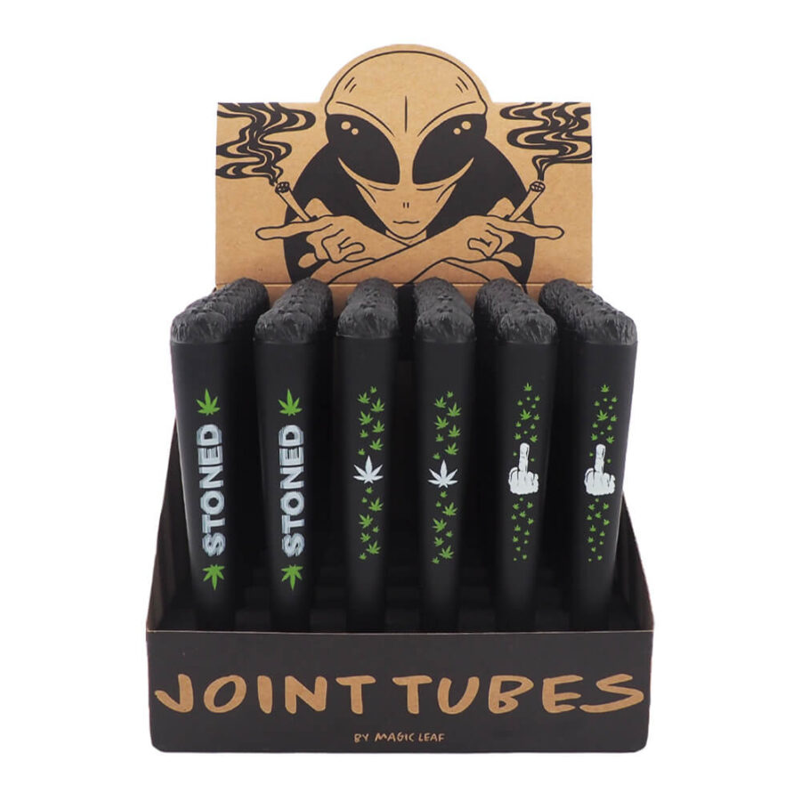 Porte-Joints Stoned Cannabis Noir (36pcs/présentoir)