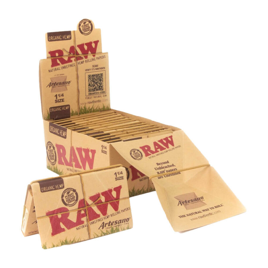 RAW Artesano kingsize slim papiers à rouler + filtres + plateau (15pcs/présentoir)