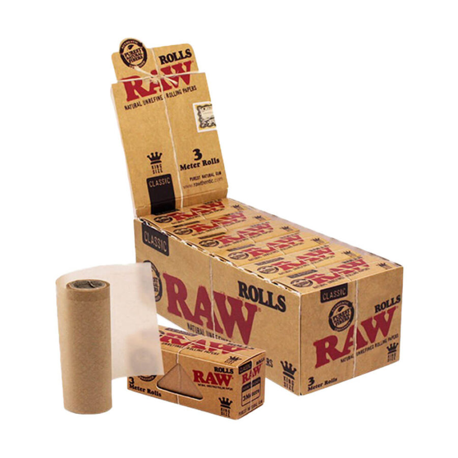 RAW Rolls 3 metres slim (12pcs/présentoir)