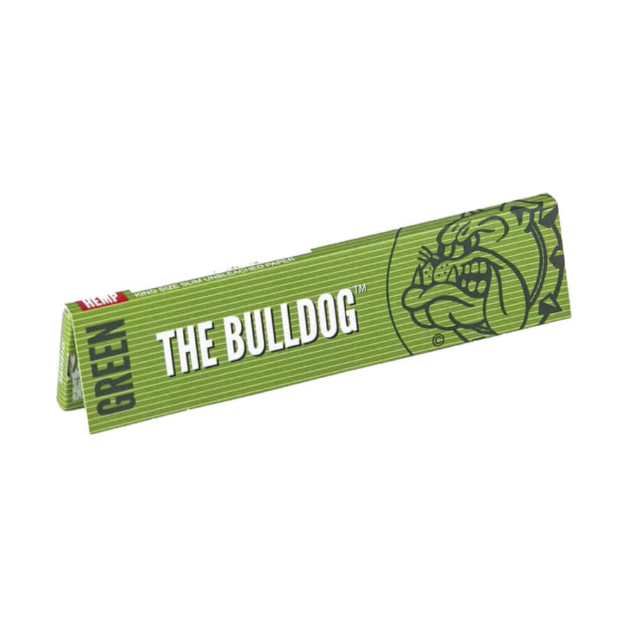 The Bulldog Hemp Green Papier à Rouler Non Blanchis Slim King Size (50pcs/présentoir)