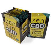 Zen CBD Pineapple bonbons 250mg par sac (10pcs/présentoir)
