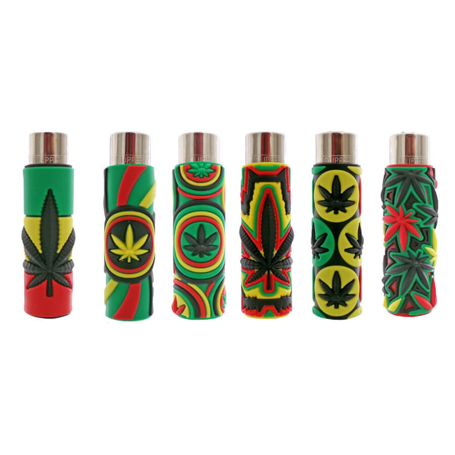 Clipper Briquets Pop Cover Rasta Weed (30pcs/présentoir)