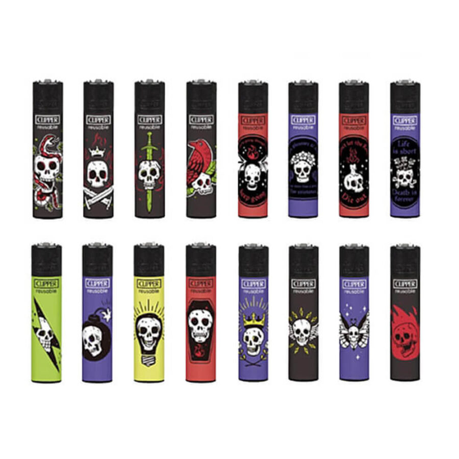 Clipper Briquets Tattoo Skulls + Carrousel Gratuit (192pcs/présentoir)