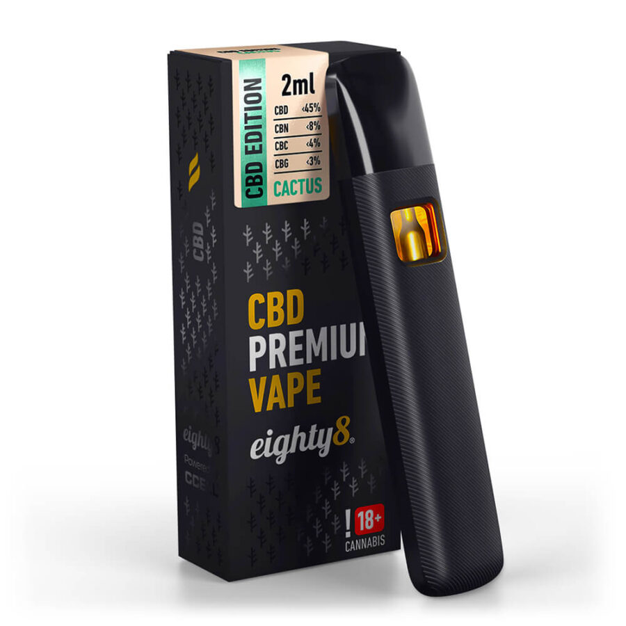 Eighty8 Cactus 45% CBD Stylo Vape Jetable (10pcs/présentoir)