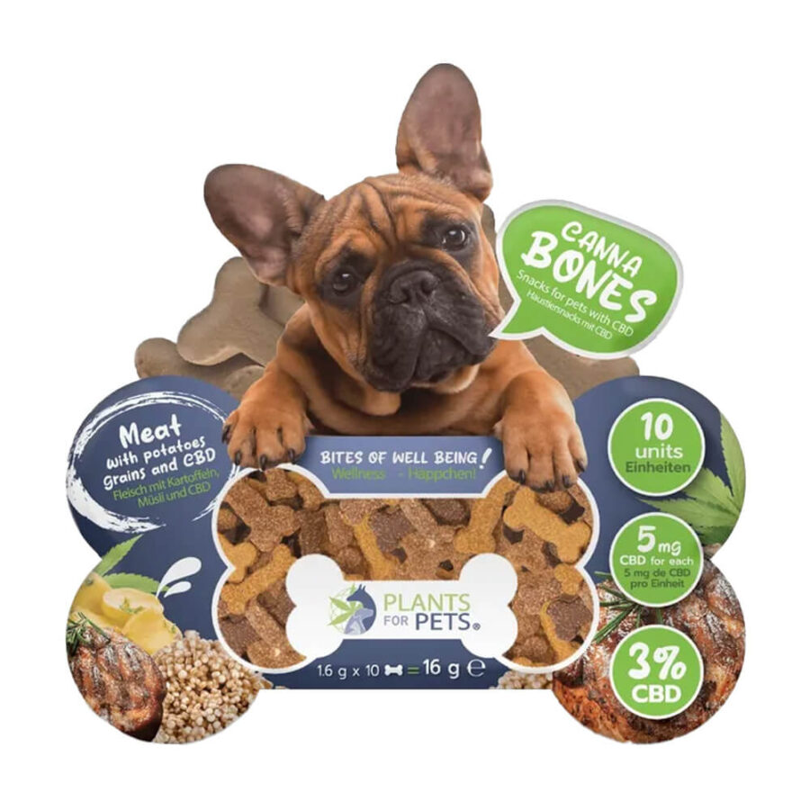 Plants for Pets Cannabones CBD Friandises pour Animaux de Compagnie (16g)