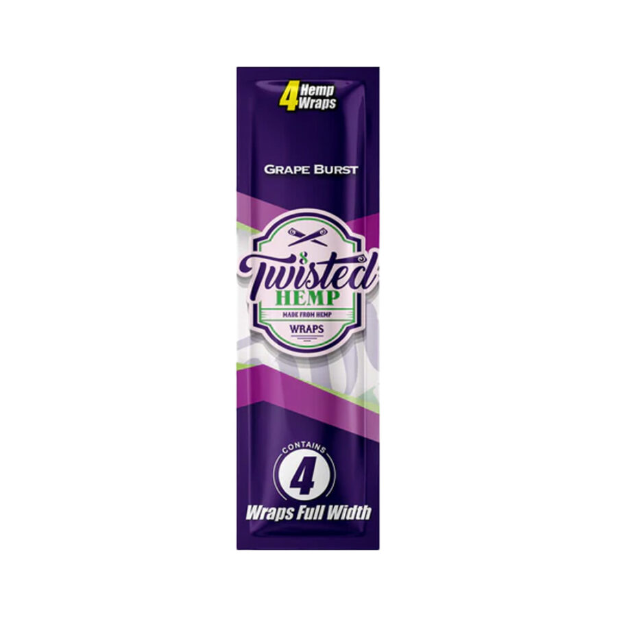 Twisted Hemp Blunt en Chanvre Grape Burst (15paquets/présentoir)