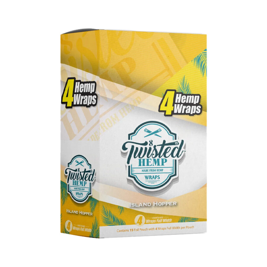 Twisted Hemp Blunt en Chanvre Island Hopper (15paquets/présentoir)