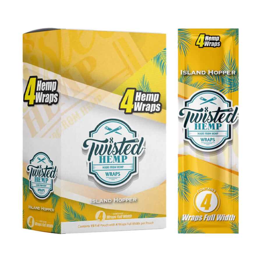 Twisted Hemp Blunt en Chanvre Island Hopper (15paquets/présentoir)