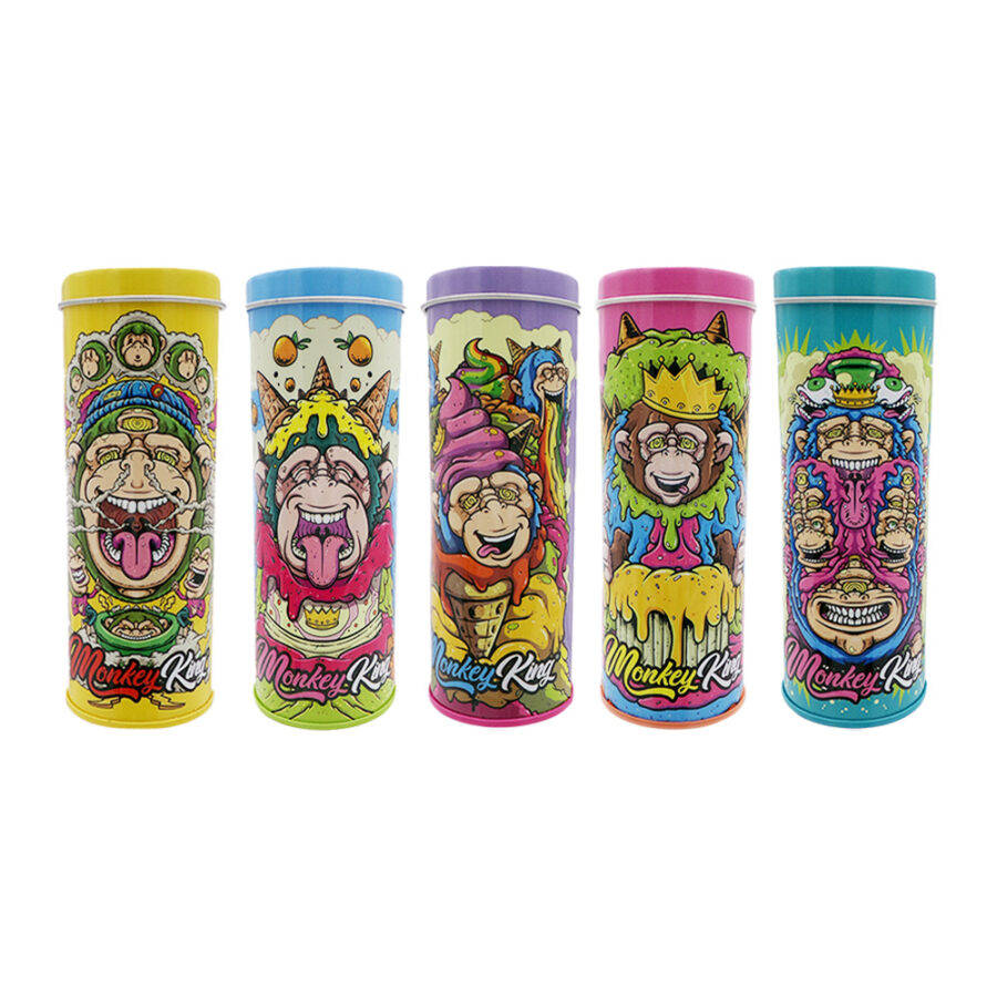 Monkey King Monkey Pack Tin Box Boîte Ronde en Métal (15pcs/présentoir)