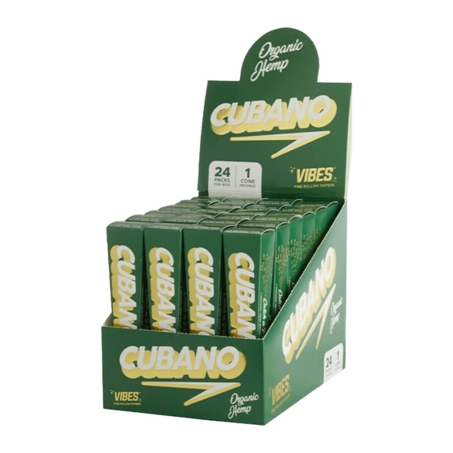 VIBES Cônes Cubano Organic Hemp (24pcs/présentoir)