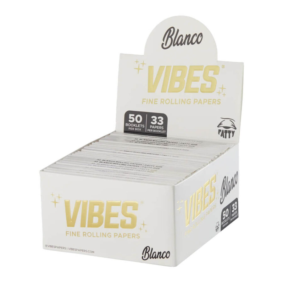 VIBES Papiers à Rouler Fatty Blanco Ultra Wide (50pcs/présentoir)