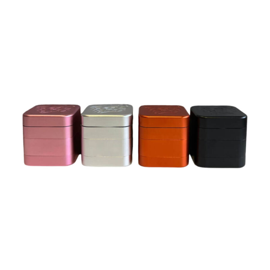 Best Buds Grinder The Cube en Aluminium Argent 4 Parties (50mm)