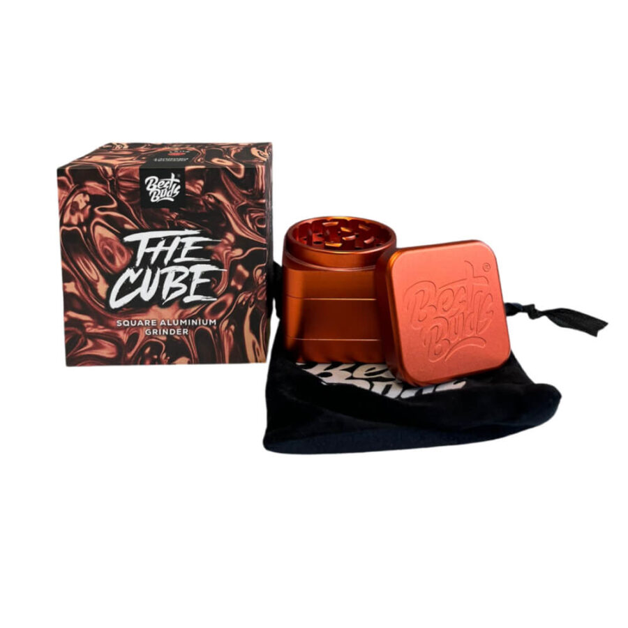 Best Buds Grinder The Cube en Aluminium Rust 4 Parties (50mm)