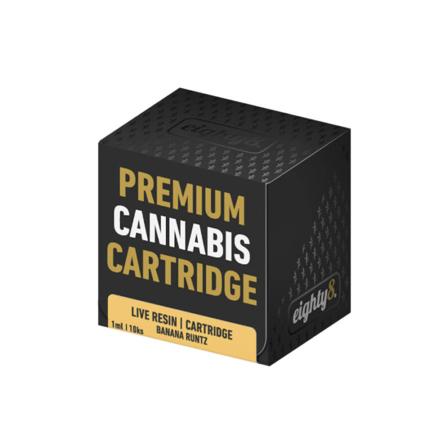 Eighty8 Banana Runtz Cartouche 1ml avec Live Terpenes (10pcs/présentoir)