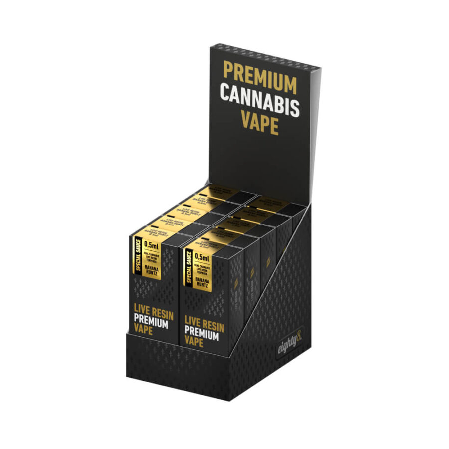 Eighty8 Banana Runtz Puff Jetable 0.5ml avec Live Terpenes (10pcs/présentoir)