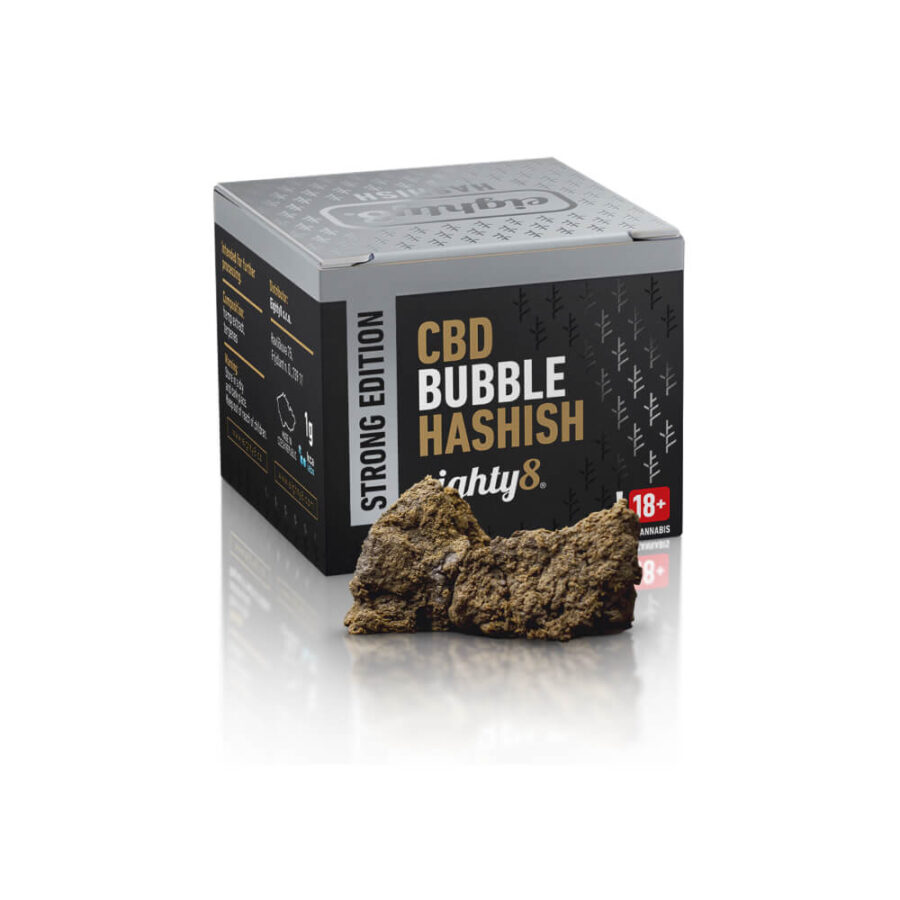 Eighty8 Extrait de CBD Bubble Hash 21.86% CBD 1g (8pcs/présentoir)