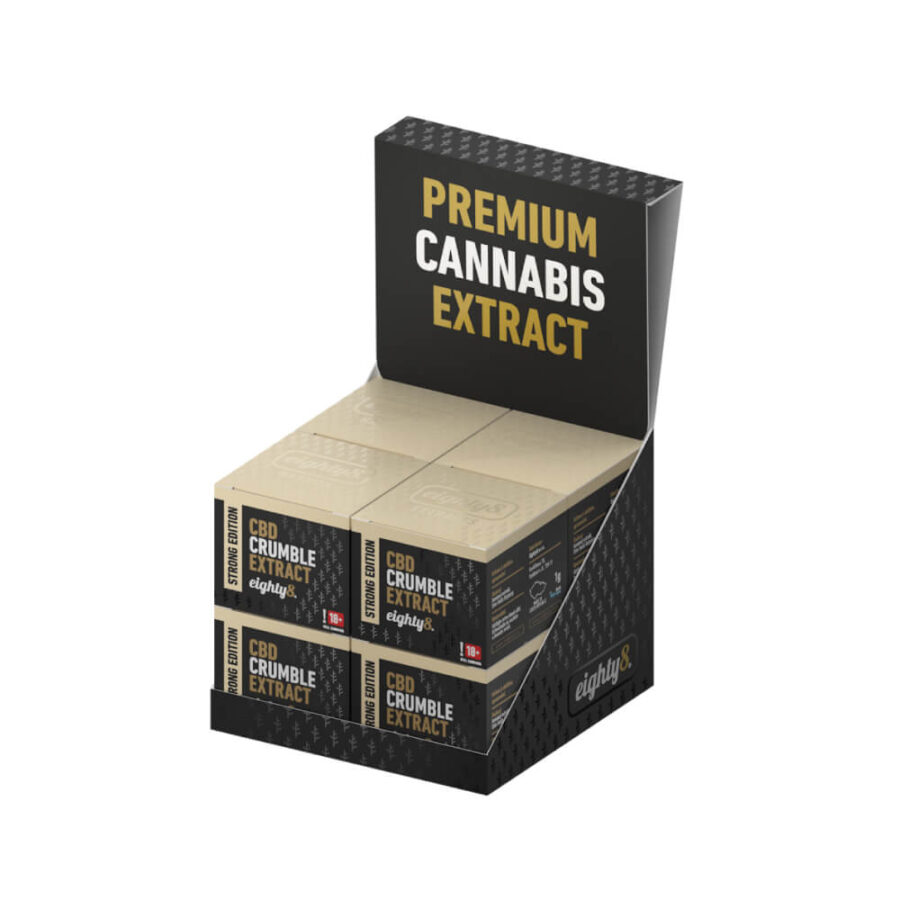 Eighty8 Extrait de CBD Crumble 86.21% CBD 1g (8pcs/présentoir)