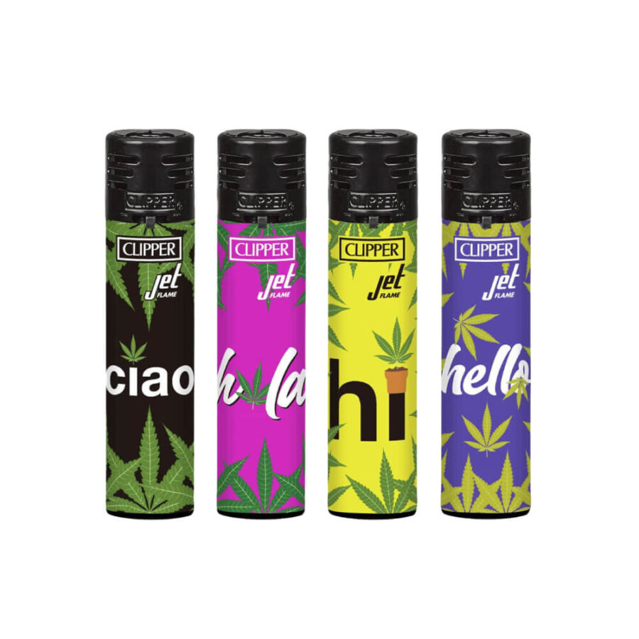 Clipper Lighters Jet Flame Good Vibes Only (24pcs/présentoir)