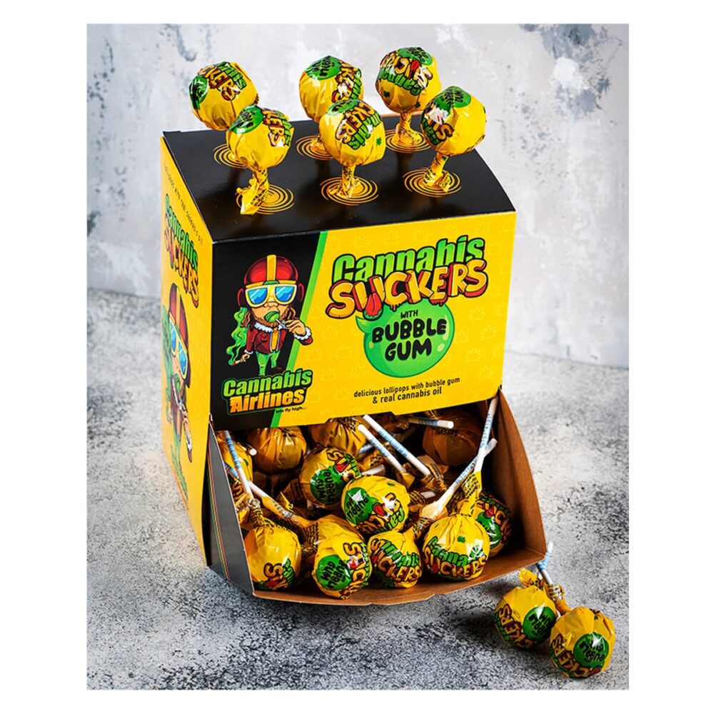 Cannabis Airlines Piruletas de Cannabis con Chicle (50pcs)