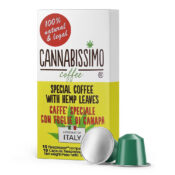 Cannabissimo Nespresso Cápsulas de Café con Hojas de Cáñamo (10 cápsulas)