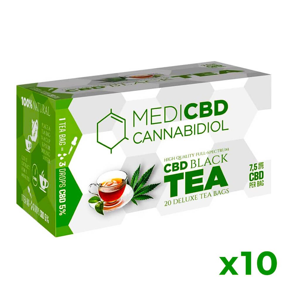 MediCBD Té Negro de Cannabis 7.5mg CBD (10packs/lote)