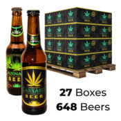 Cerveza con Sabor a Cannabis 4,5% Mix Gold y Green Leaf 330ml (27Cajas/648cervezas)