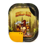 Best Buds Bandeja Metálica Gorilla Glue Pequeña con Tarjeta Grinder Magnética