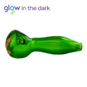 Pipa de Cristal Verde que Brilla en la Oscuridad 10cm