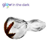 Pipa de Cristal Transparente que Brilla en la Oscuridad 10cm