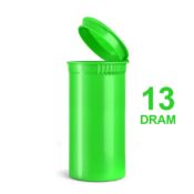 Poptop Bote de Plástico Verde Pequeño 13 Dram 35mm
