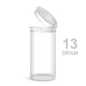 Poptop Bote de Plástico Transparente Pequeño 13 Dram 35mm