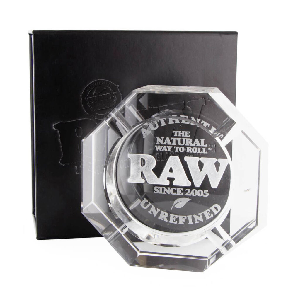 RAW Lead Free Cenicero de Cristal + Caja de Regalo