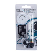 Champ High Pipa de vidrio transparente con grinder y pantallas (12uds/display)