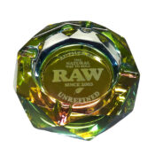 RAW Rainbow Cenicero de Cristal Grueso con Caja de Regalo