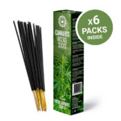 Varillas de Incienso de Cannabis con aroma de Hojas de Cannabis Frescas (6 paquetes/display)