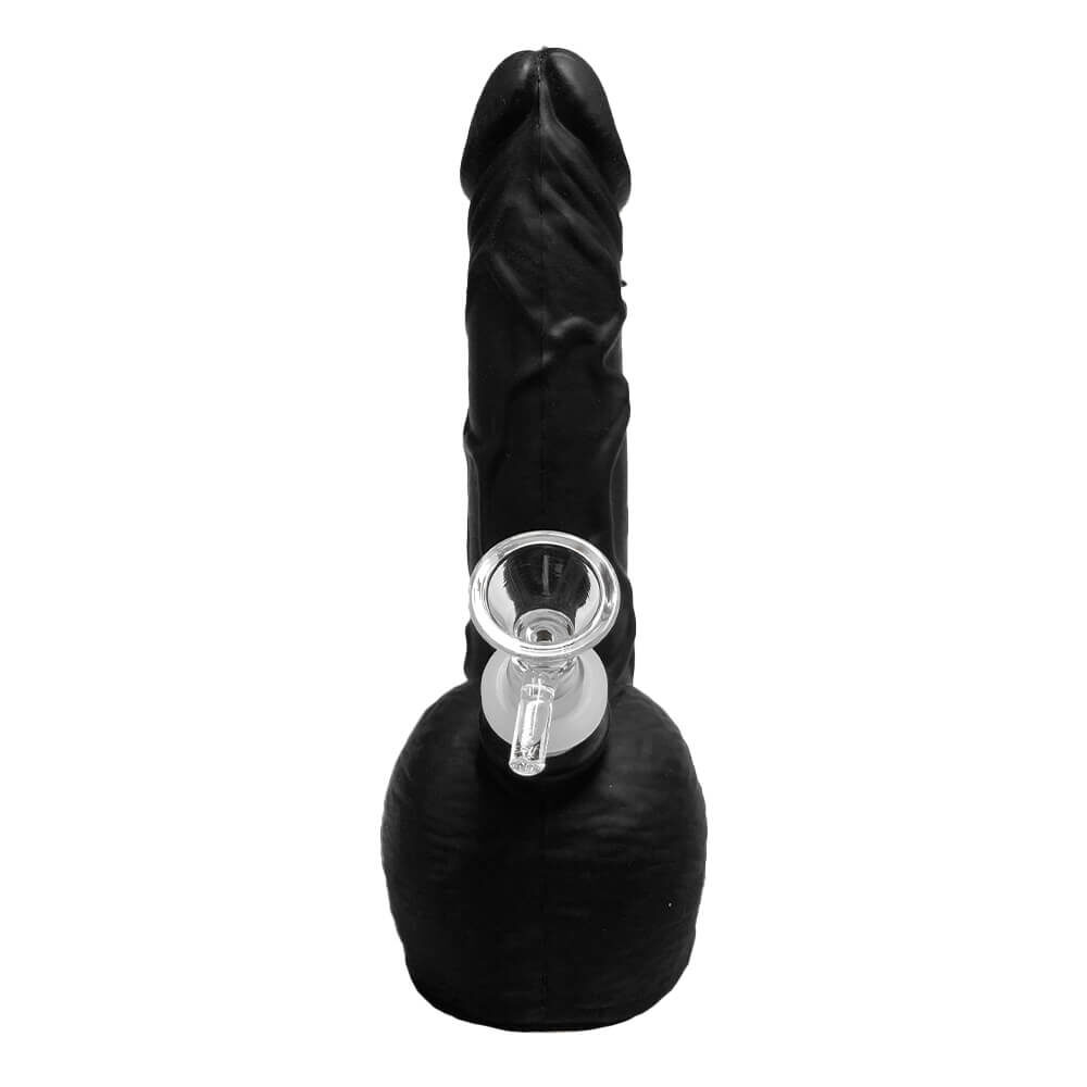 Pene Negro Bong de Silicona 20cm