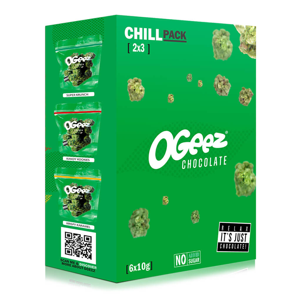 Ogeez Chill Pack Chocolate con Forma de Cannabis (6x10g)